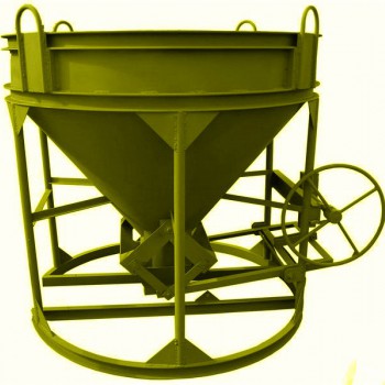 Бадья круглая с клешневым затвором с лотком, механизм "Штурвал" БК-1,5 м3 - Северстропсервис